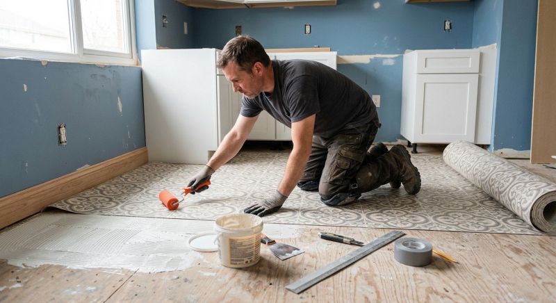 Sheet Linoleum Installation in Allen, TX