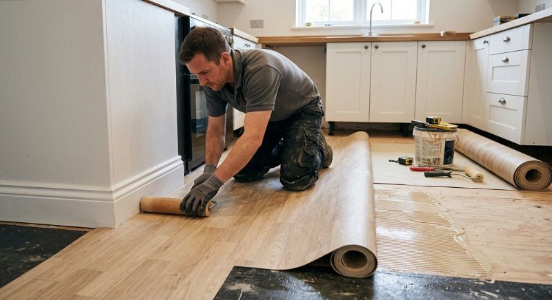 Sheet Linoleum Installation in Carrollton, TX