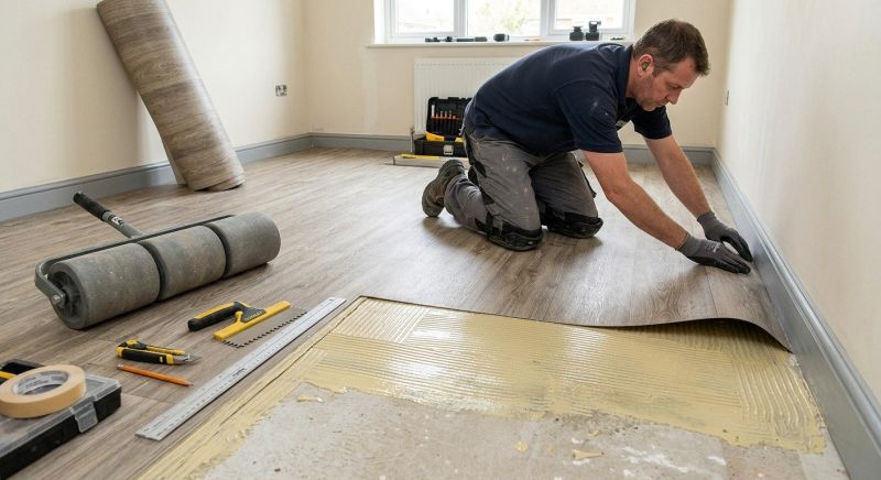 Sheet Vinyl Installation in Rowlett, TX